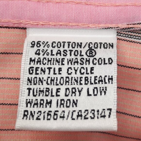 Talbots Wrinkle Resistant Stretch Ladies Size 12P Multi Colored Striped Shirt - Picture 4 of 10